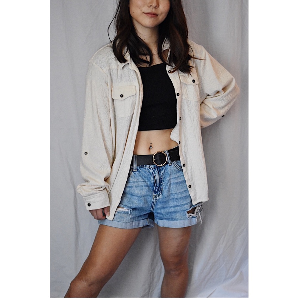 RuffHewn | Ivory Oversized Top | Size XL